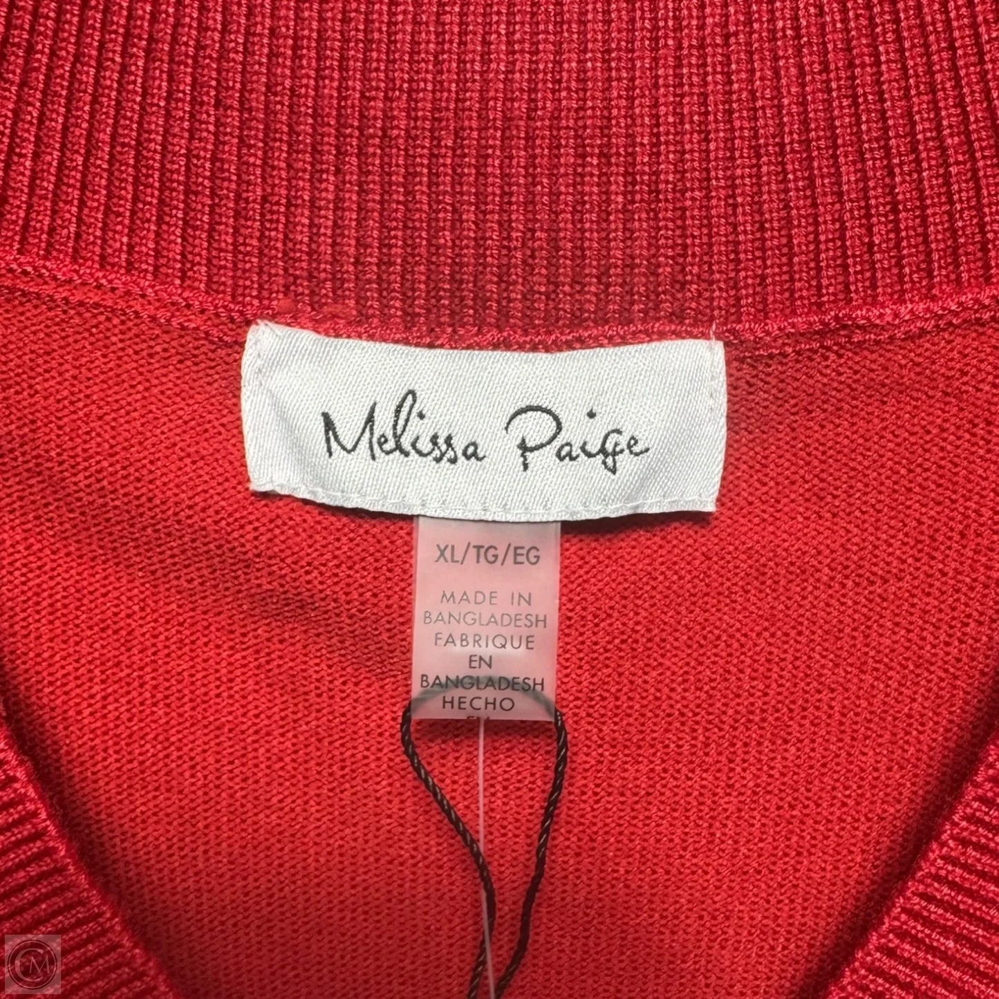 Sweater By Melissa Paige In Red, Size: Xl