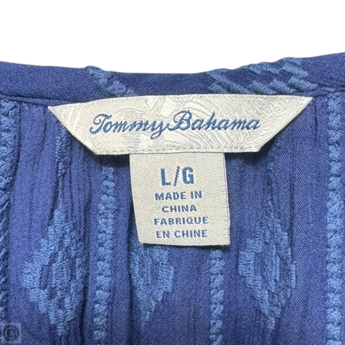Top Long Sleeve By Tommy Bahama In Blue, Size: L