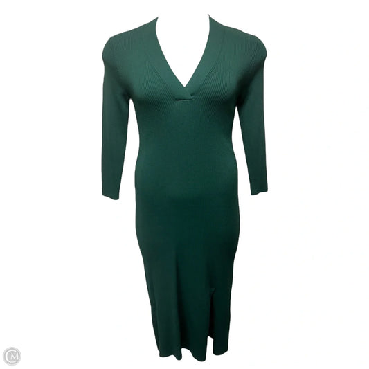 Aletti V Neck Knitted Dress By Reiss In Green, Size: L