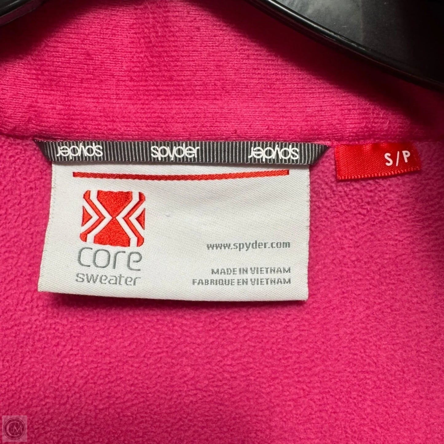 Athletic Top Long Sleeve Collar By Spyder In Pink, Size: S