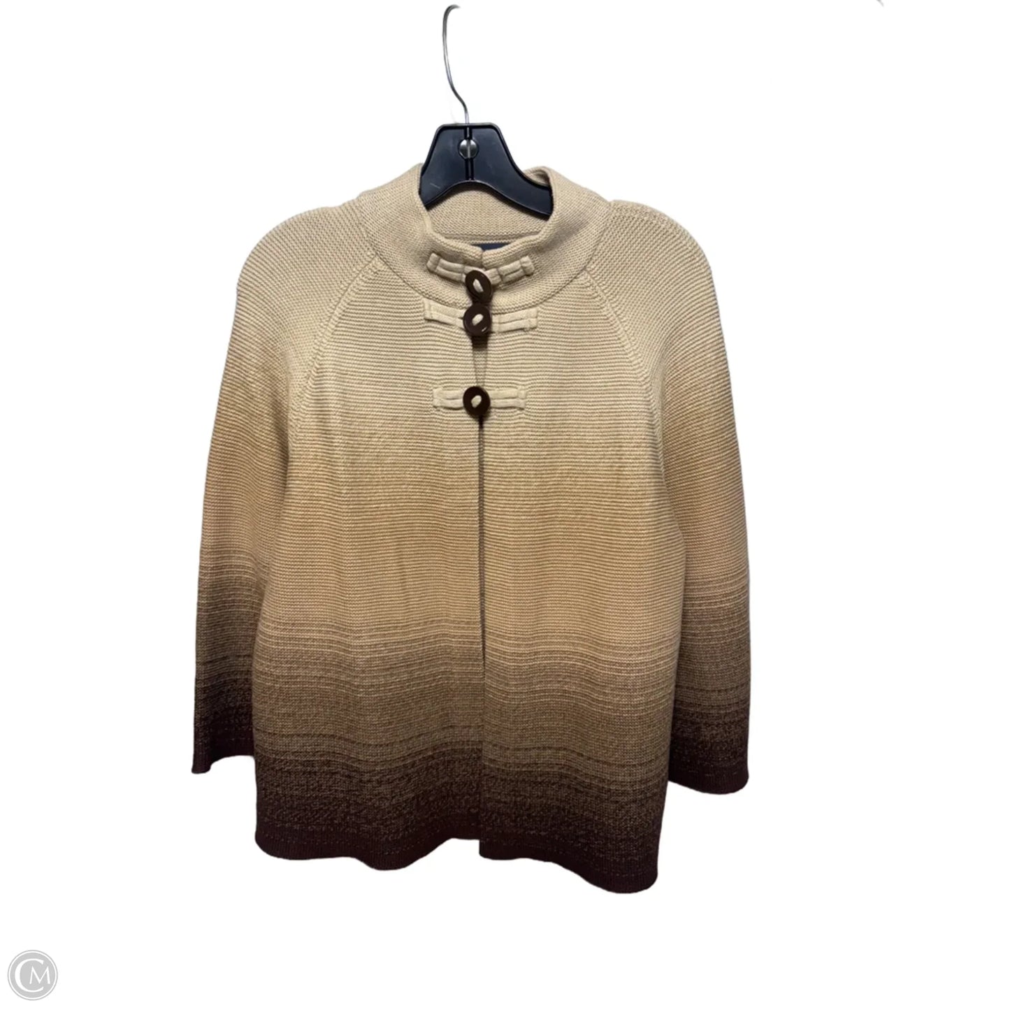 Sweater Cardigan By Jones New York In Ombre Print, Size: L