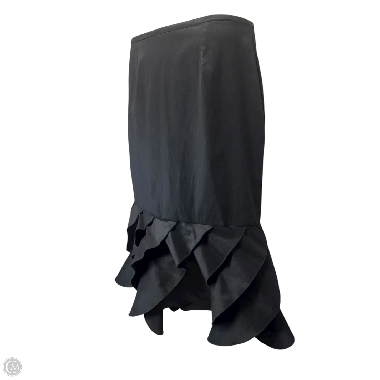 Silk Skirt Midi By Tadashi In Black, Size: 12