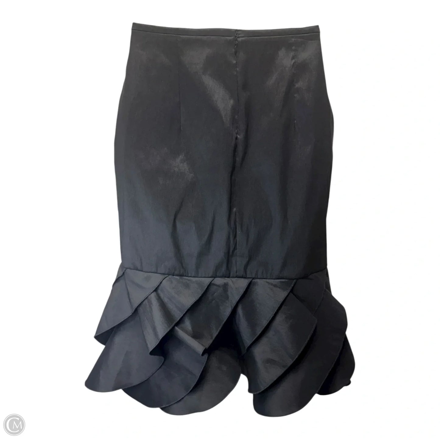 Silk Skirt Midi By Tadashi In Black, Size: 12