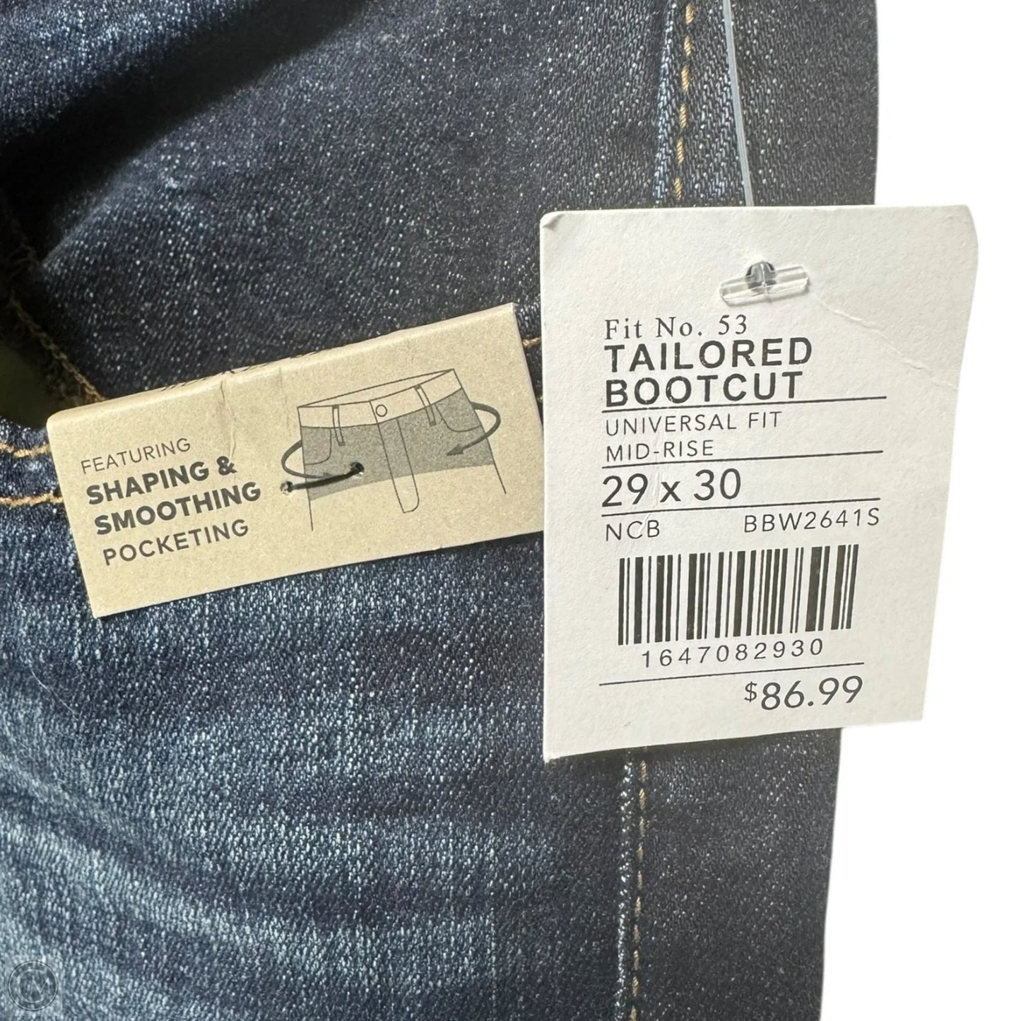 Tailored Bootcut universal fit mid-rise By Buckle Black In Blue Denim, Size: 8/ 29x30