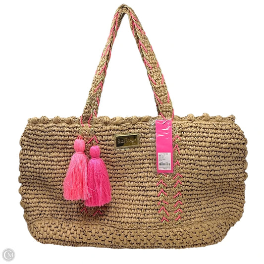 Nosara Tote In Natural Designer By Lilly Pulitzer, Size: Large