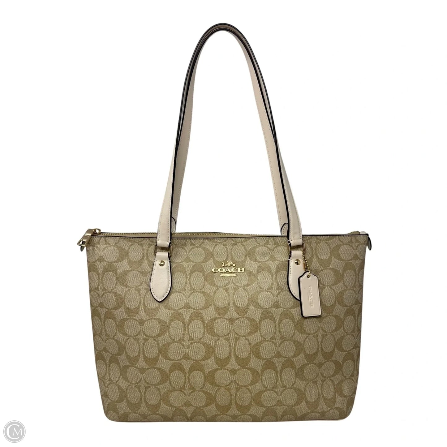 Signature Gallery Tote Designer By Coach, Size: Medium