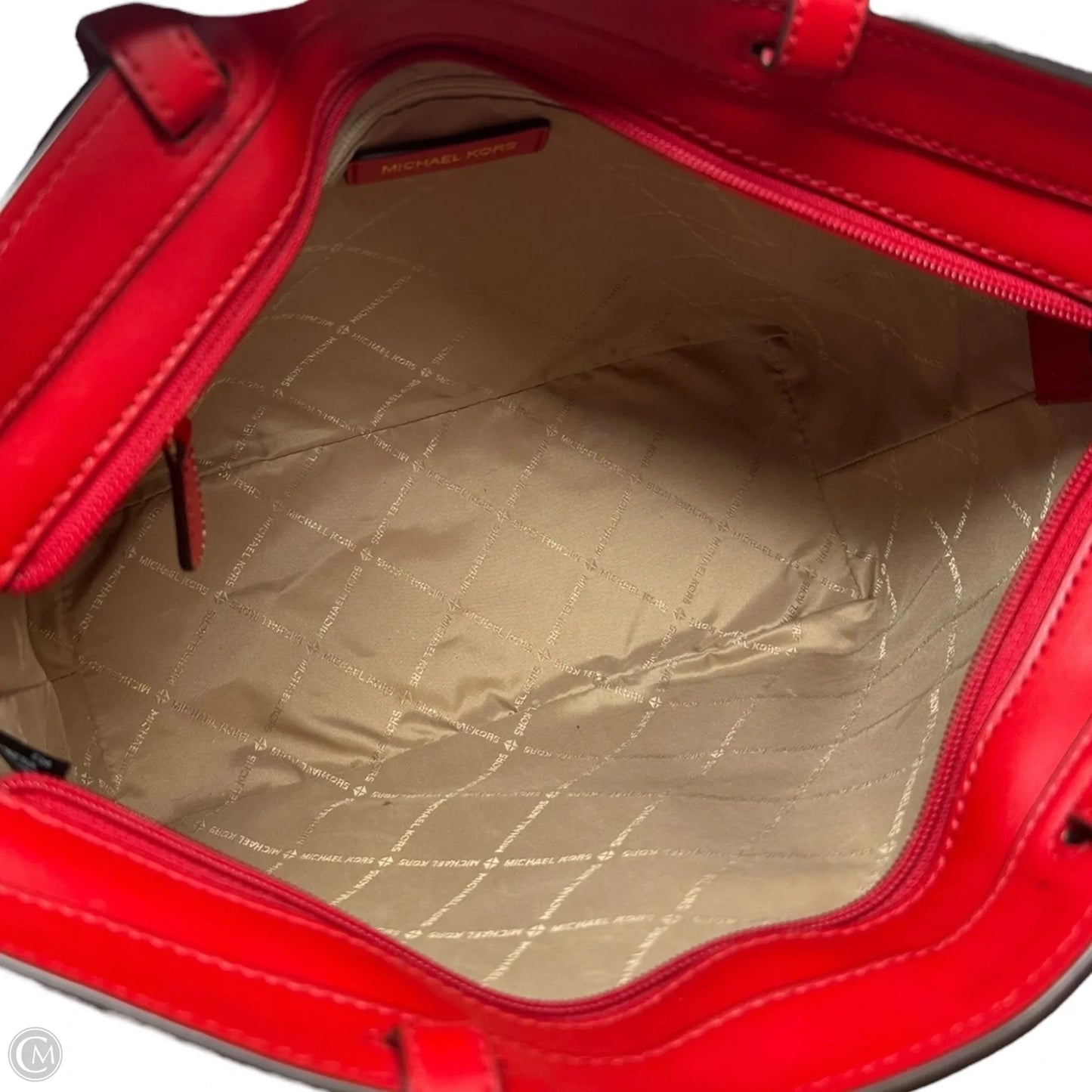 Double Pocket Tote Designer By Michael Kors, Size: Medium