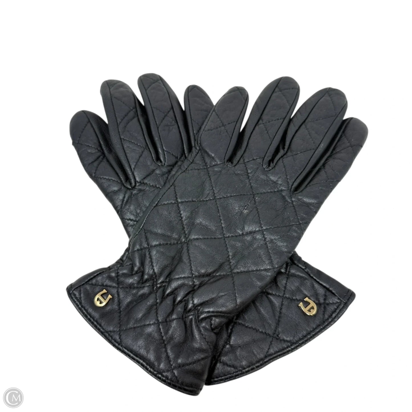 Quilted Leather Gloves By Etienne Aigner Size: Small