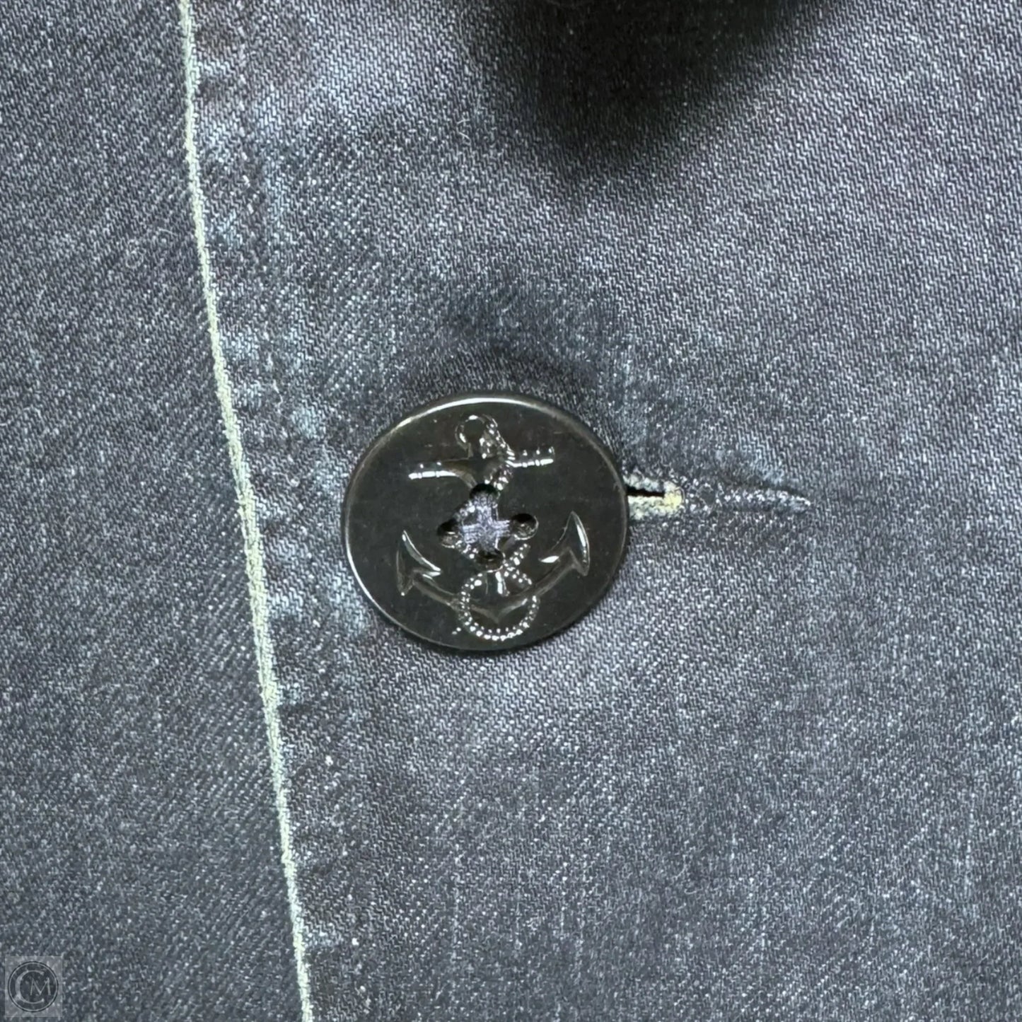Coat Peacoat By Polo Ralph Lauren In Blue Denim, Size: Xl