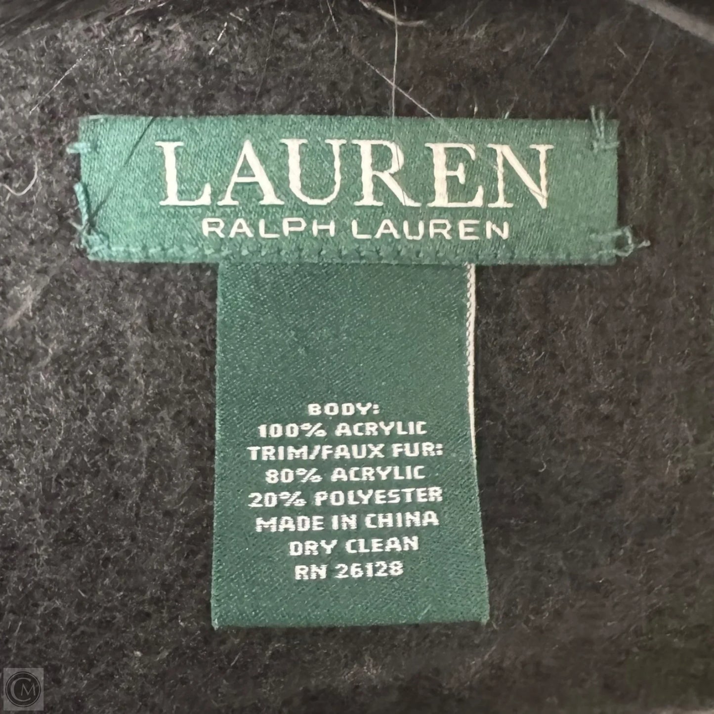Faux Fur Collar Shawl By Lauren By Ralph Lauren In Black, Size: Osfm
