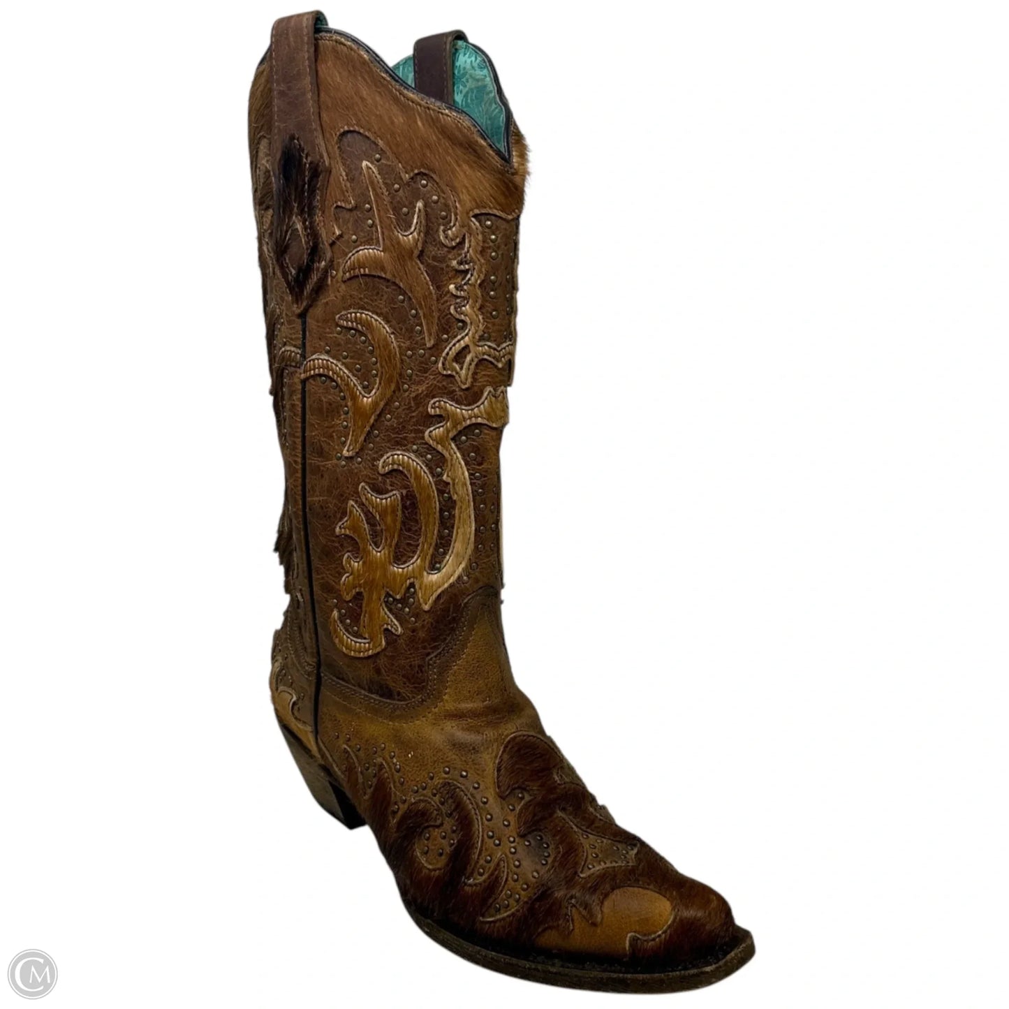 Snip Toe Western Boots By Corral In Brown, Size: 8.5