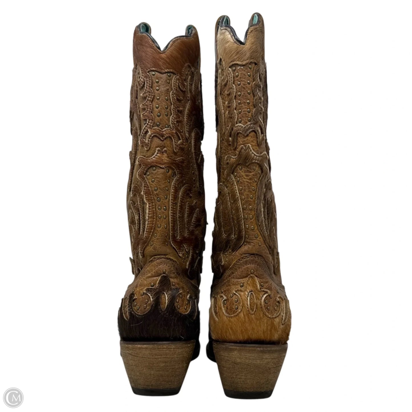 Snip Toe Western Boots By Corral In Brown, Size: 8.5