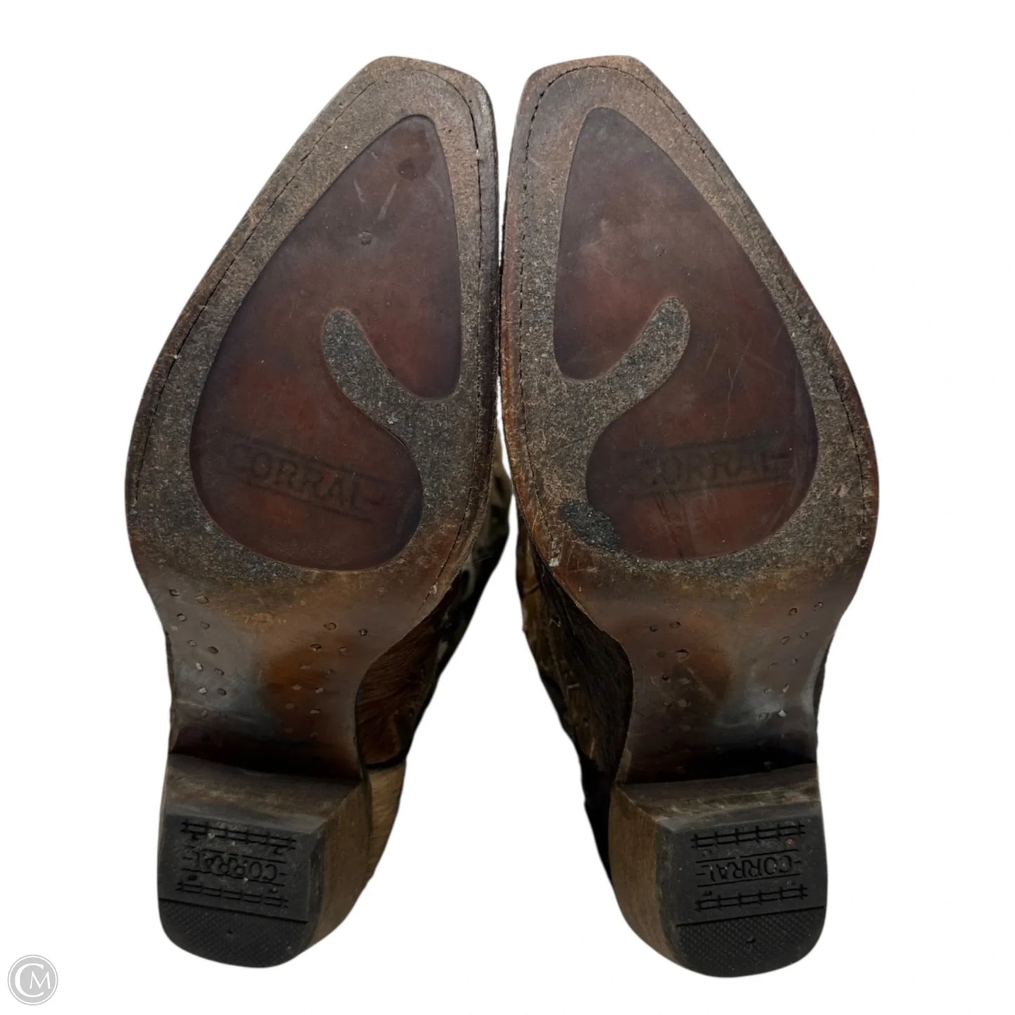 Snip Toe Western Boots By Corral In Brown, Size: 8.5