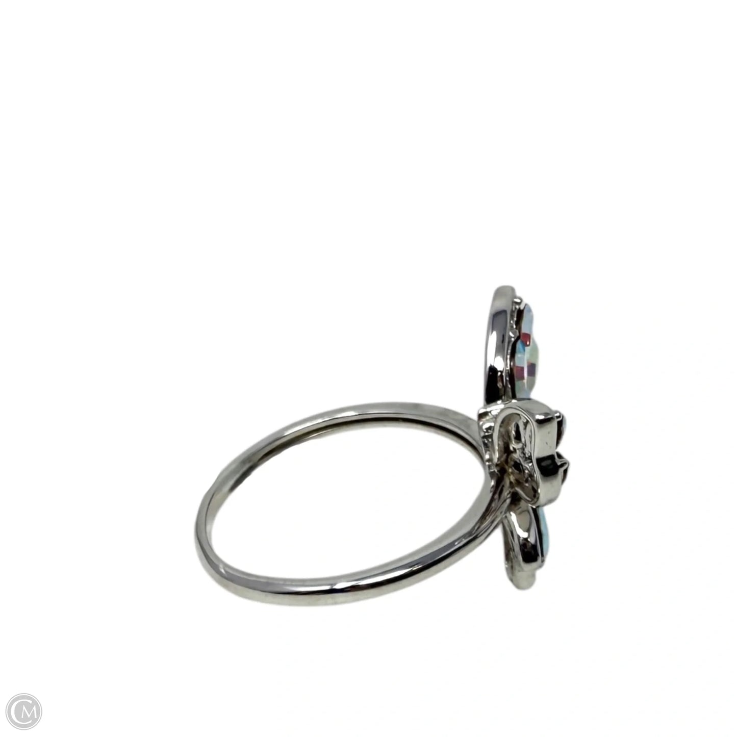 Sterling Silver & Crystal Butterfly Ring, Size: 7.5
