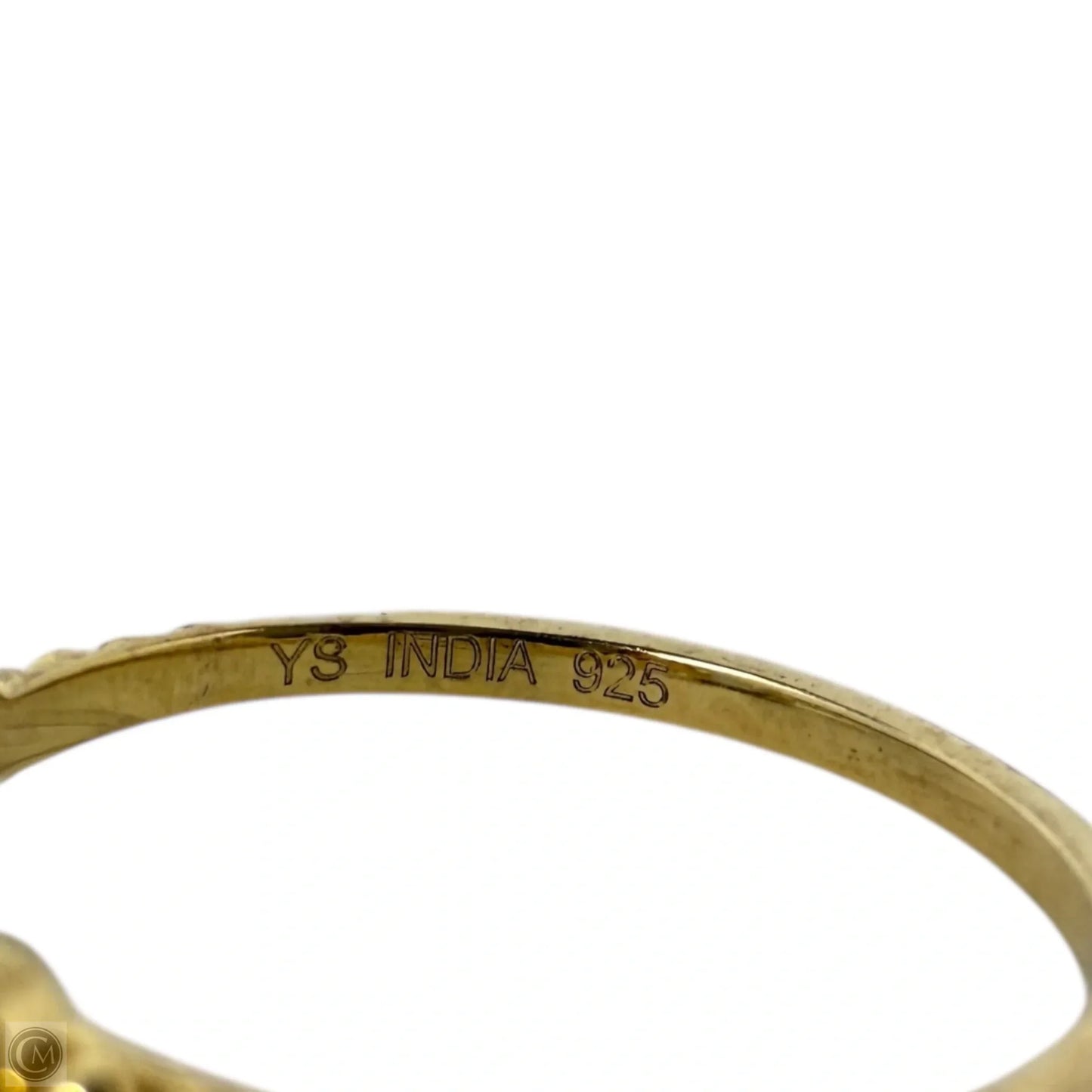 London Blue & White Topaz Gold Over Sterling Silver Ring, Size: 8