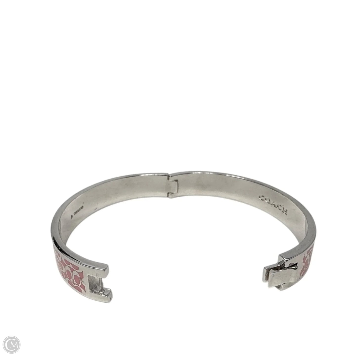 Signature C Hinged Bangle Bracelet Designer By Coach