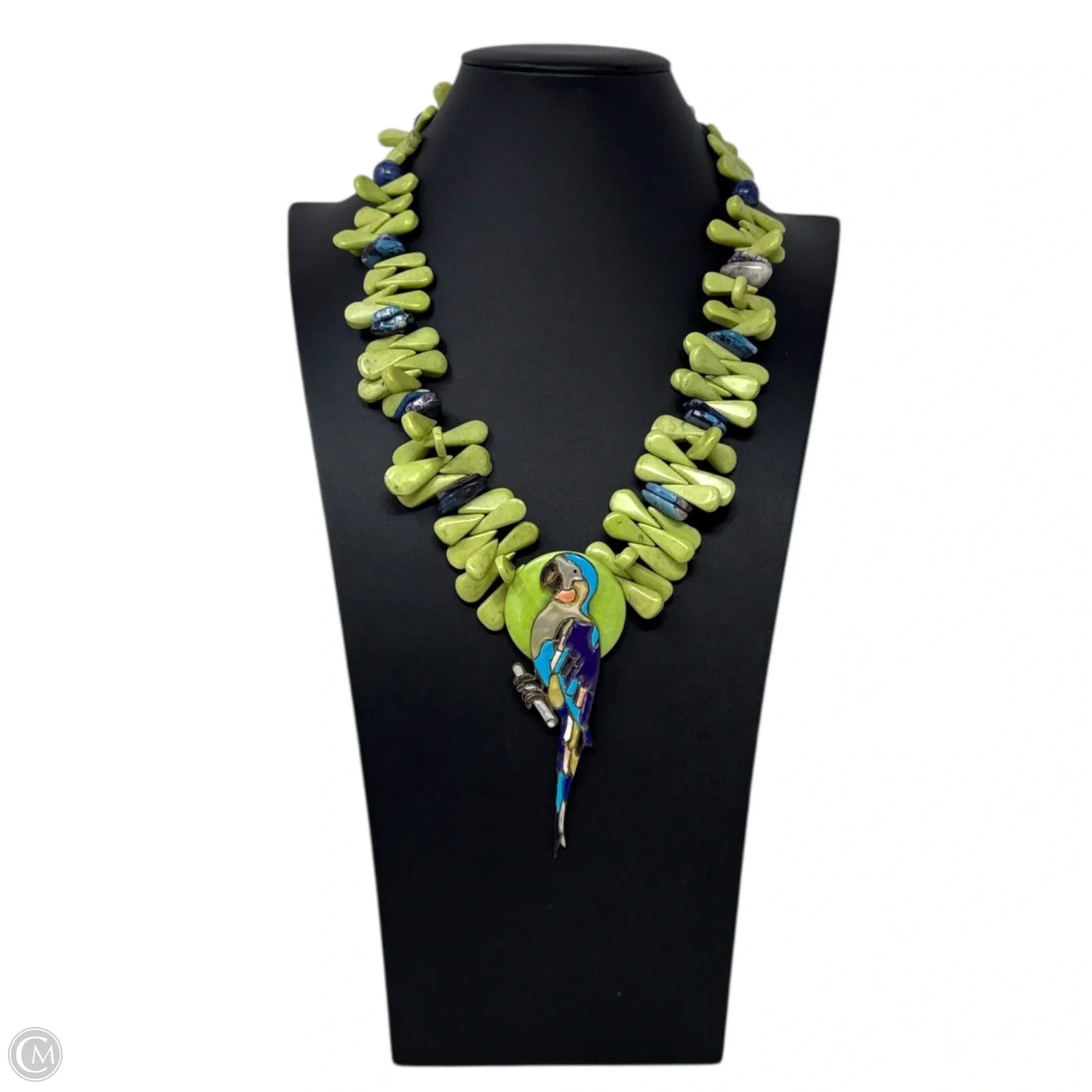 Stone Beaded Parrot Statement Necklace