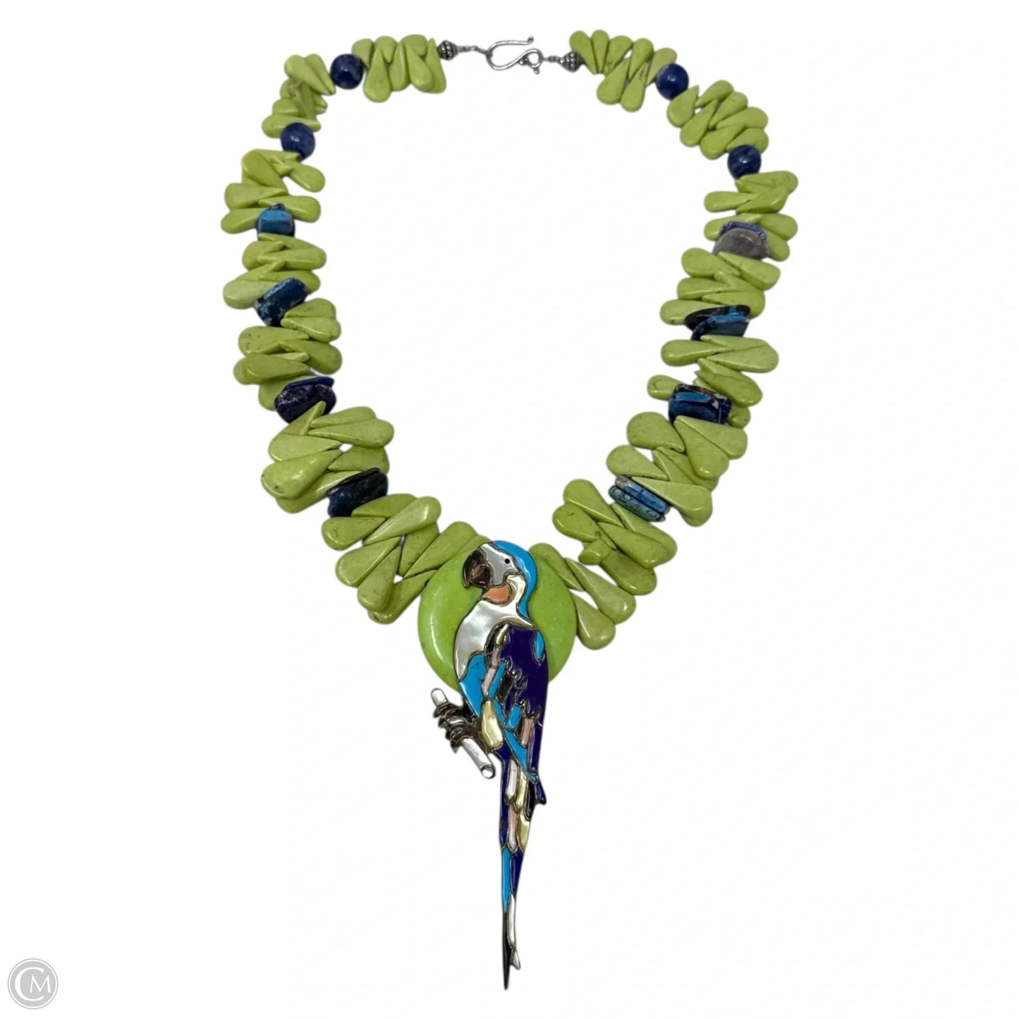 Stone Beaded Parrot Statement Necklace