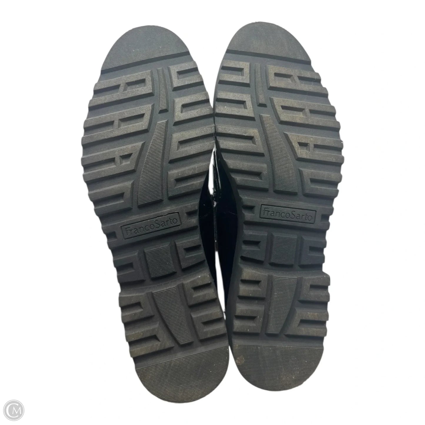 Patent Loafers Shoes Flats By Franco Sarto In Black, Size: 8.5