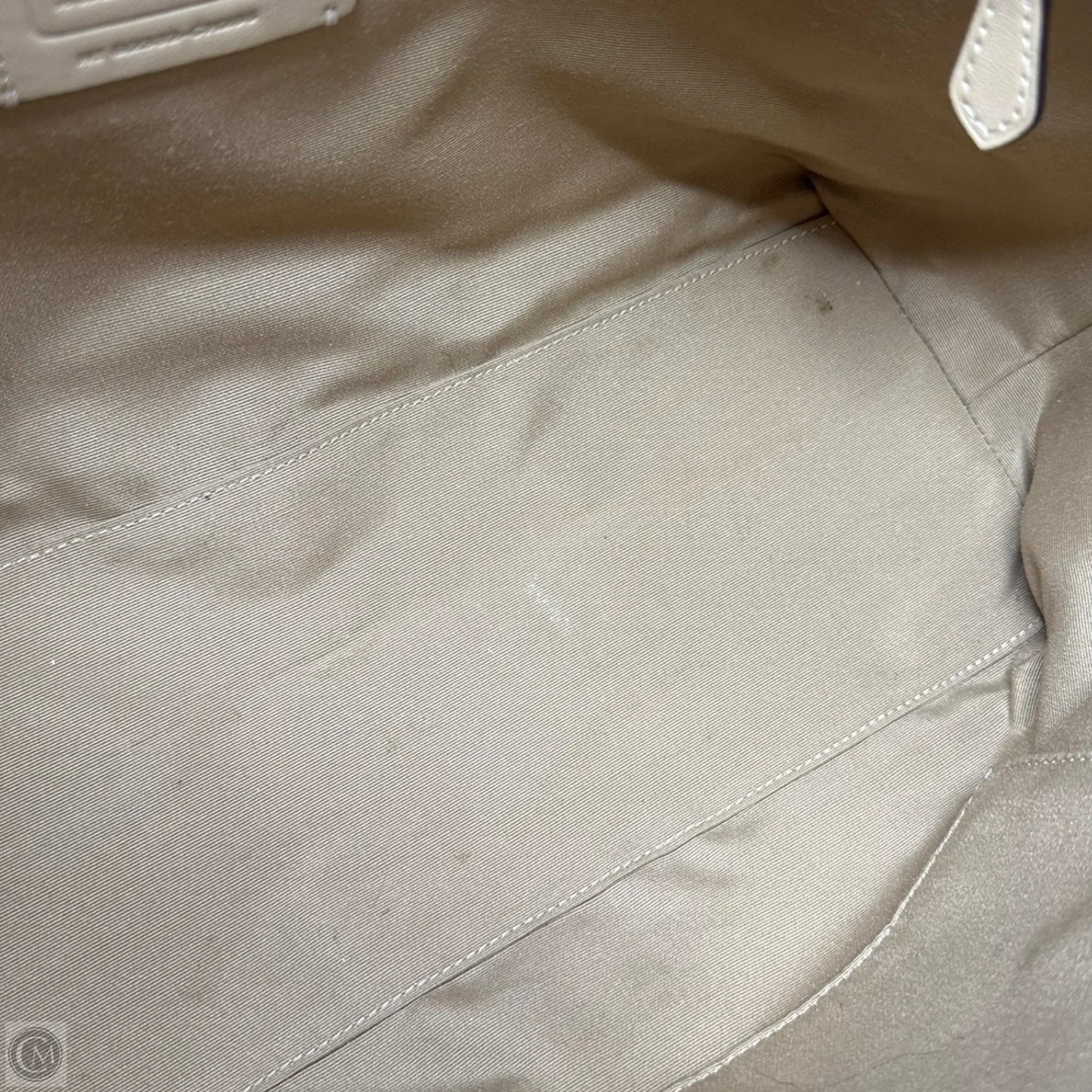 Gallery Tote Leather Handbag Designer By Coach, Size: Medium