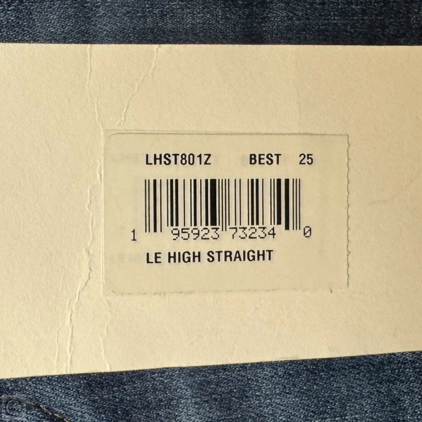Le High Straight High Rise Jeans by Frame In Blue Denim, Size: 0/25