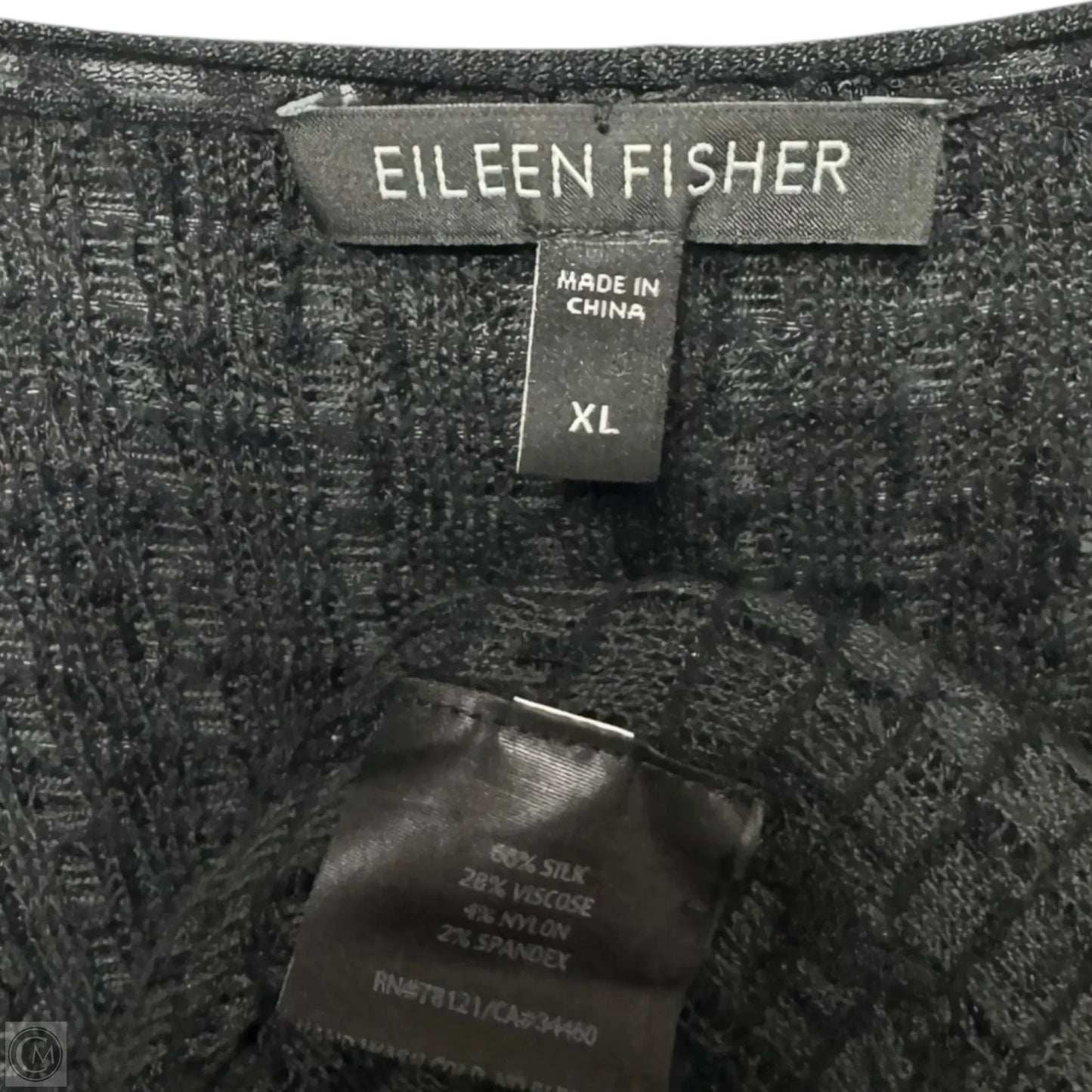 Silk Blend Sweater Cardigan By Eileen Fisher In Black, Size: Xl