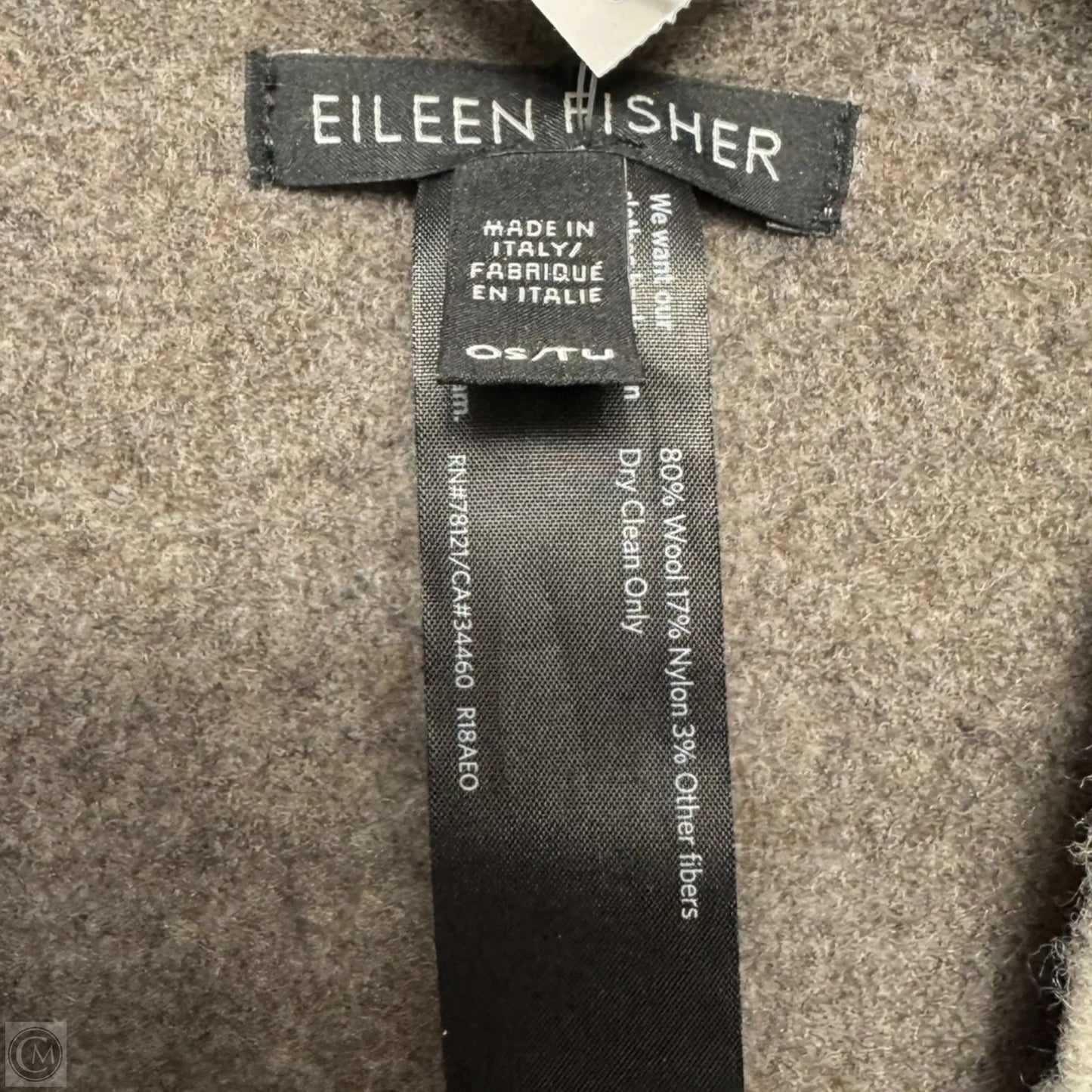 Wool Blend Shawl By Eileen Fisher In Multi-colored, Size: Osfm