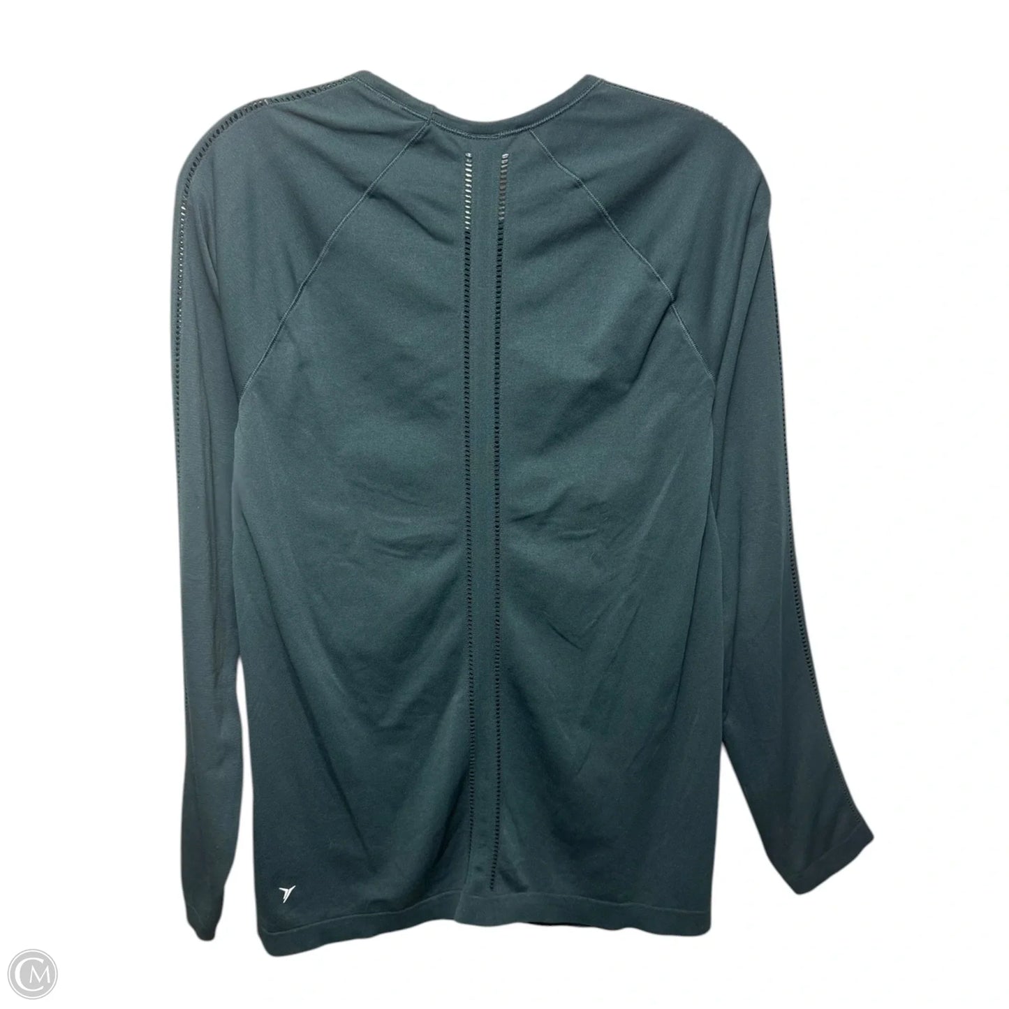 Eyelet Athletic Top Long Sleeve Crewneck By Old Navy In Teal, Size: L