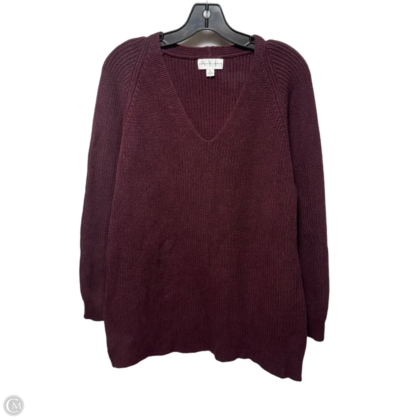 Sweater By New York Laundry In Maroon, Size: Xl