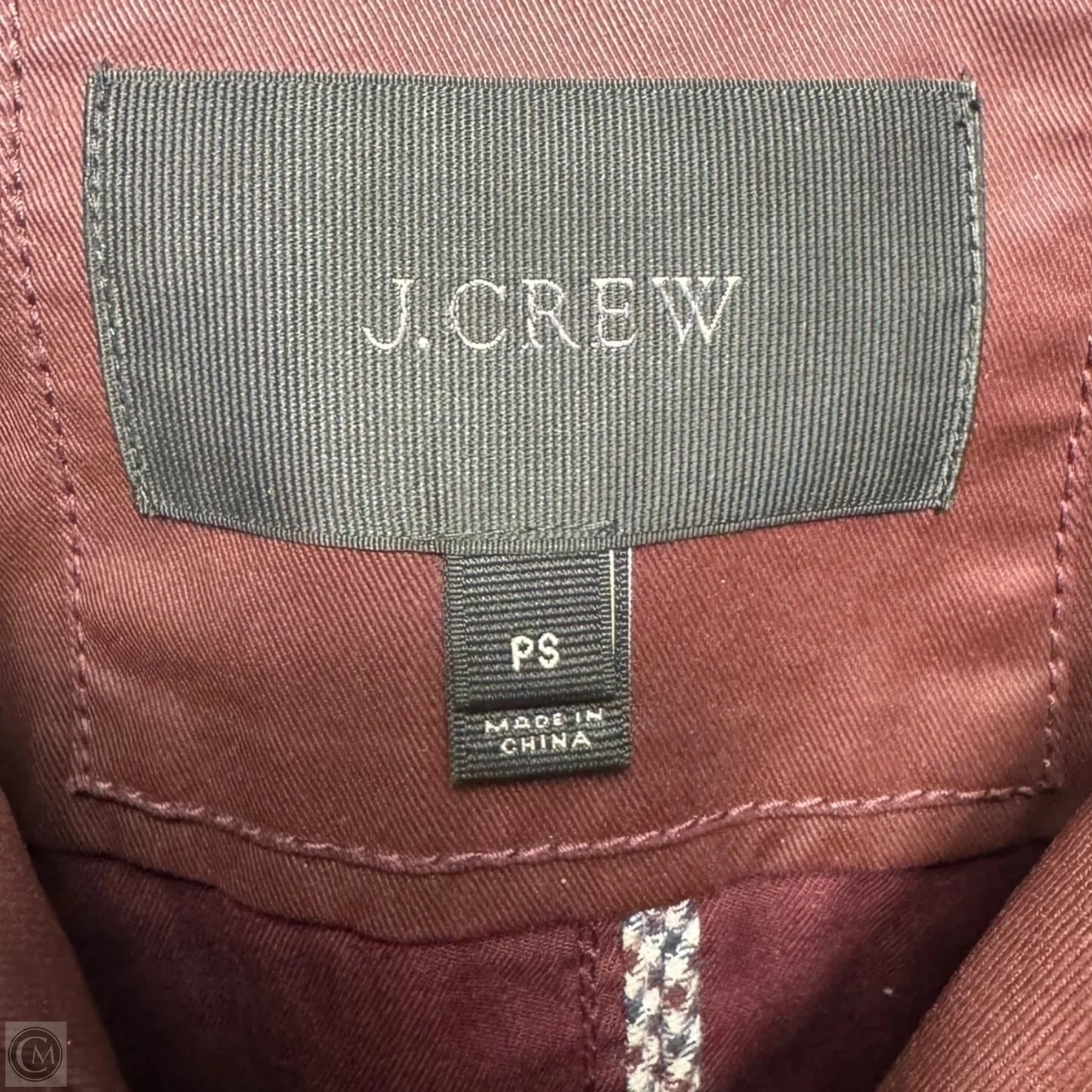Waxed Cotton Downtown Field Jacket By J. Crew In Maroon, Size: Sp
