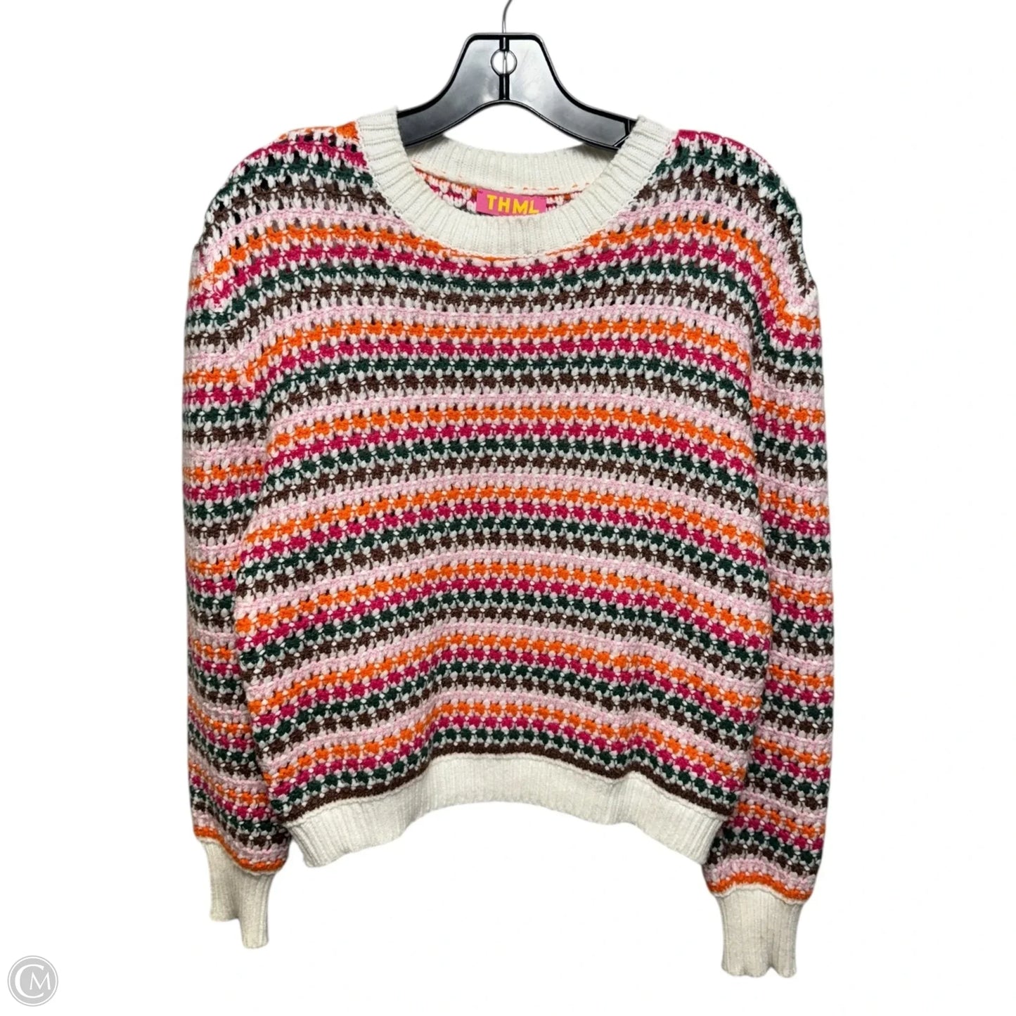 Open Knit Sweater By Thml In Multi-colored, Size: Xs