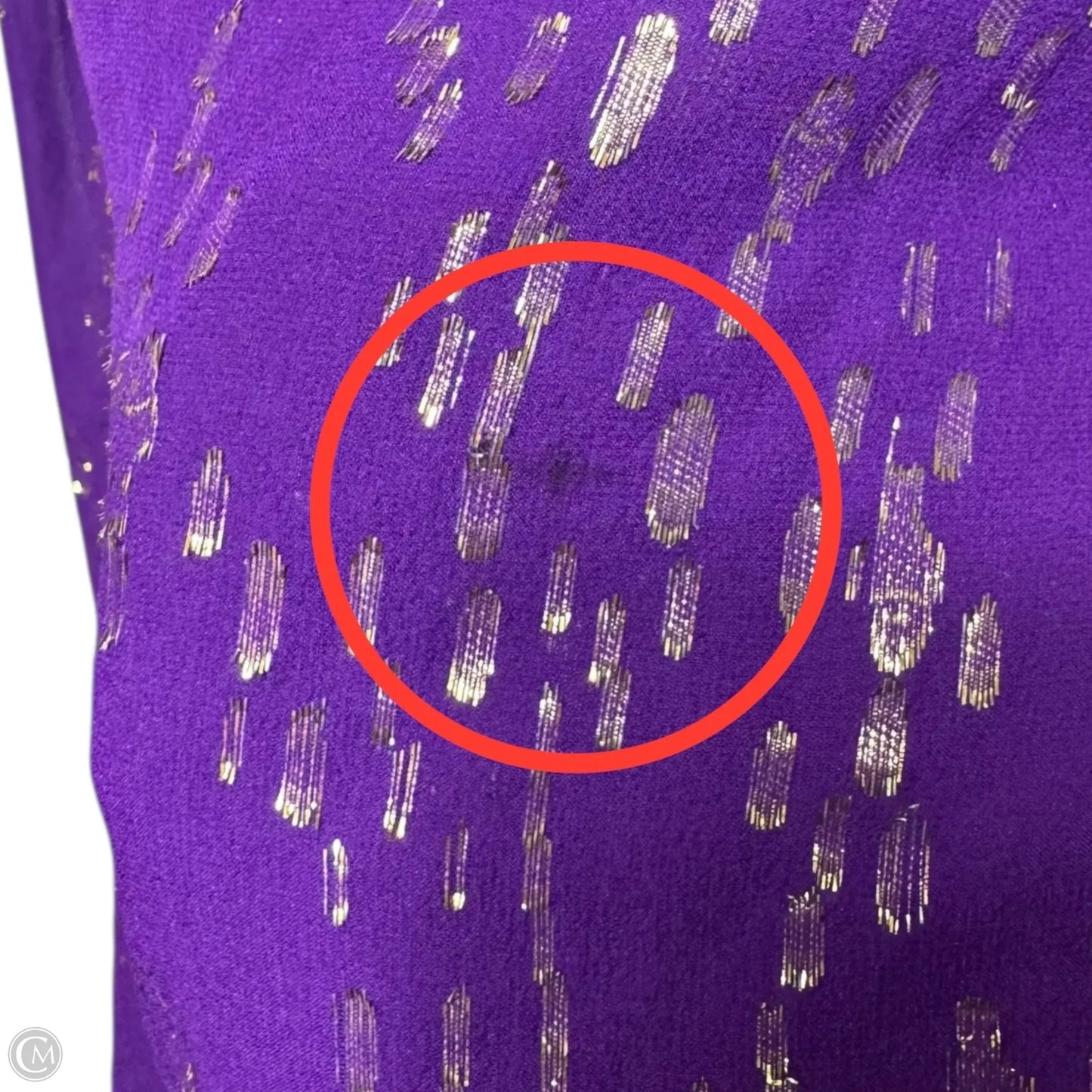 Silk & Metallic Blouse Designer By Lilly Pulitzer In Purple, Size: Xl