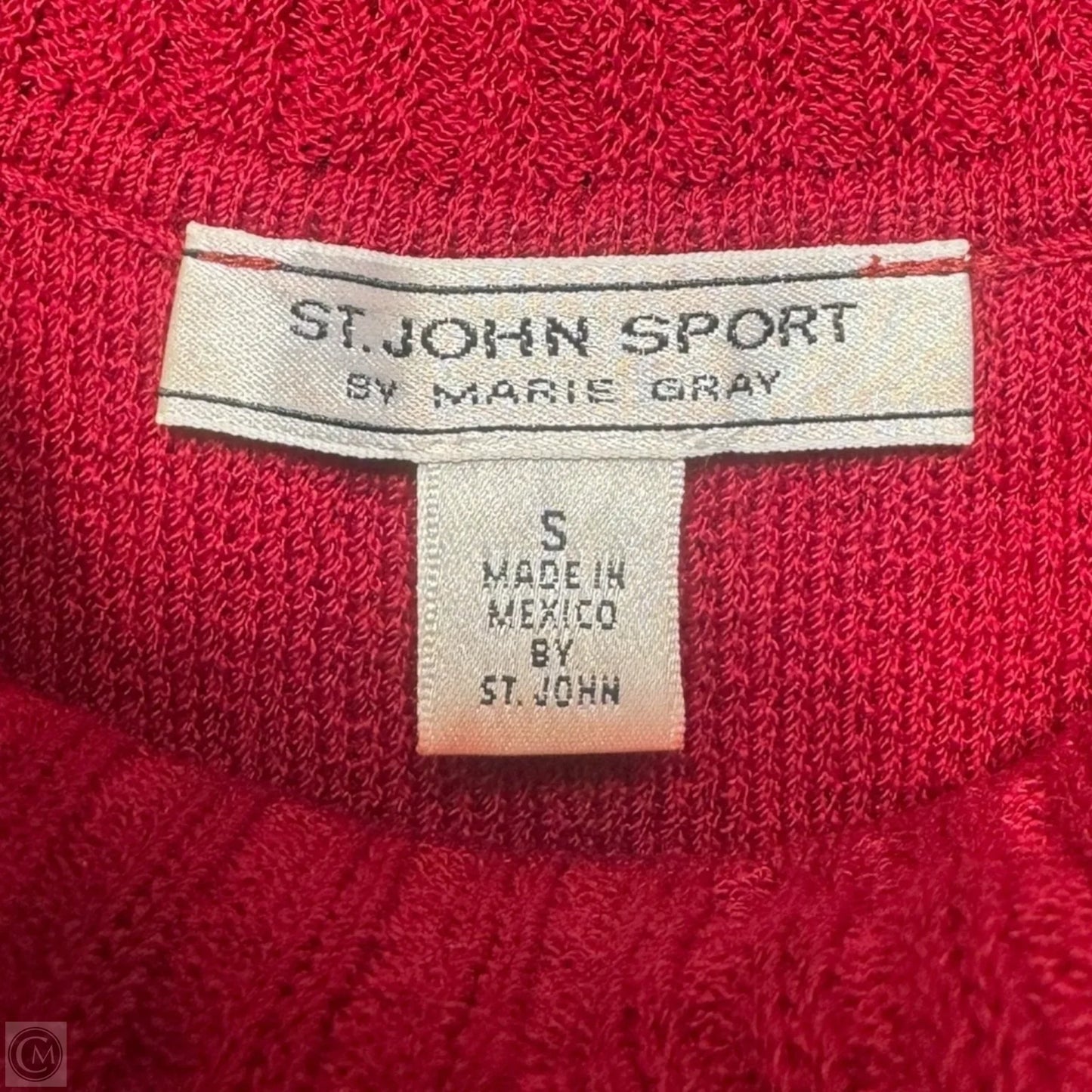 Knit Top Sleeveless Luxury Designer By St John Collection In Red, Size: S