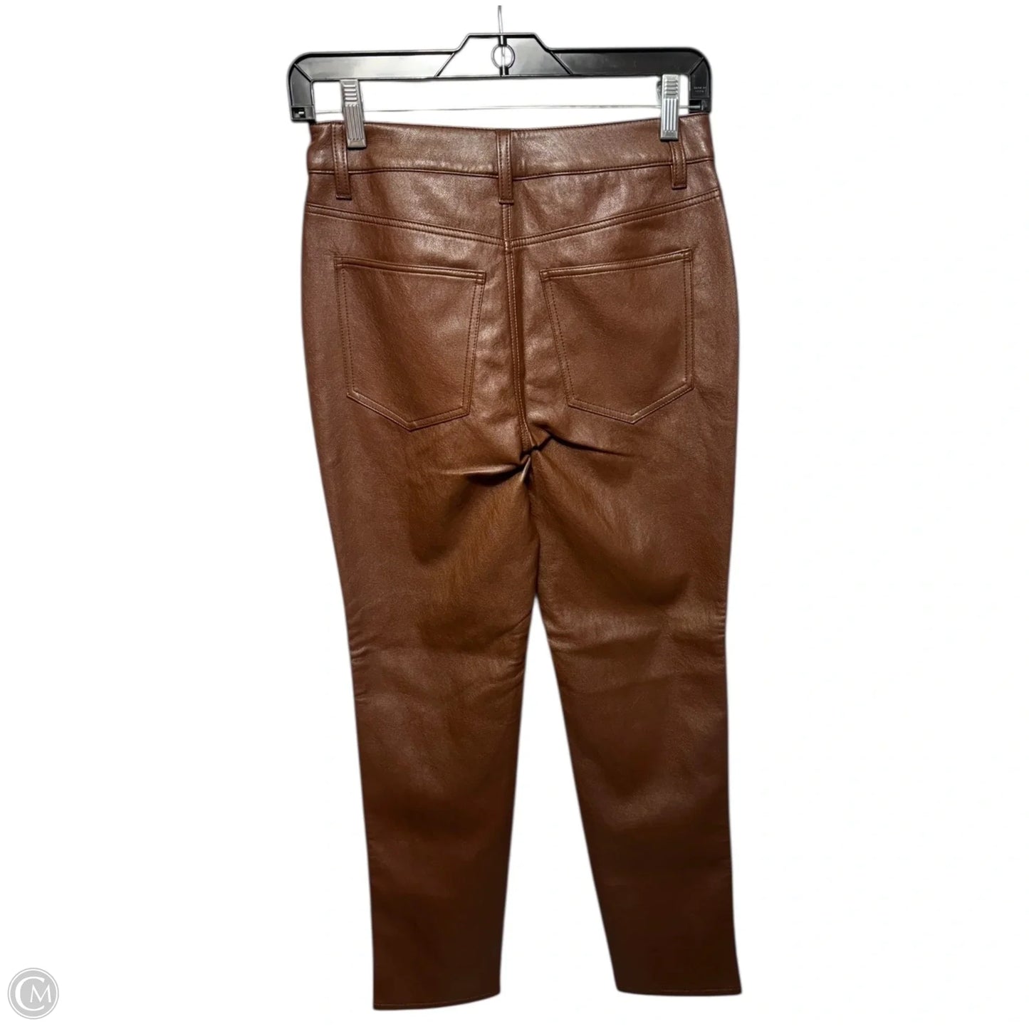 Faux Leather Pants By Talbots In Brown, Size: 0p