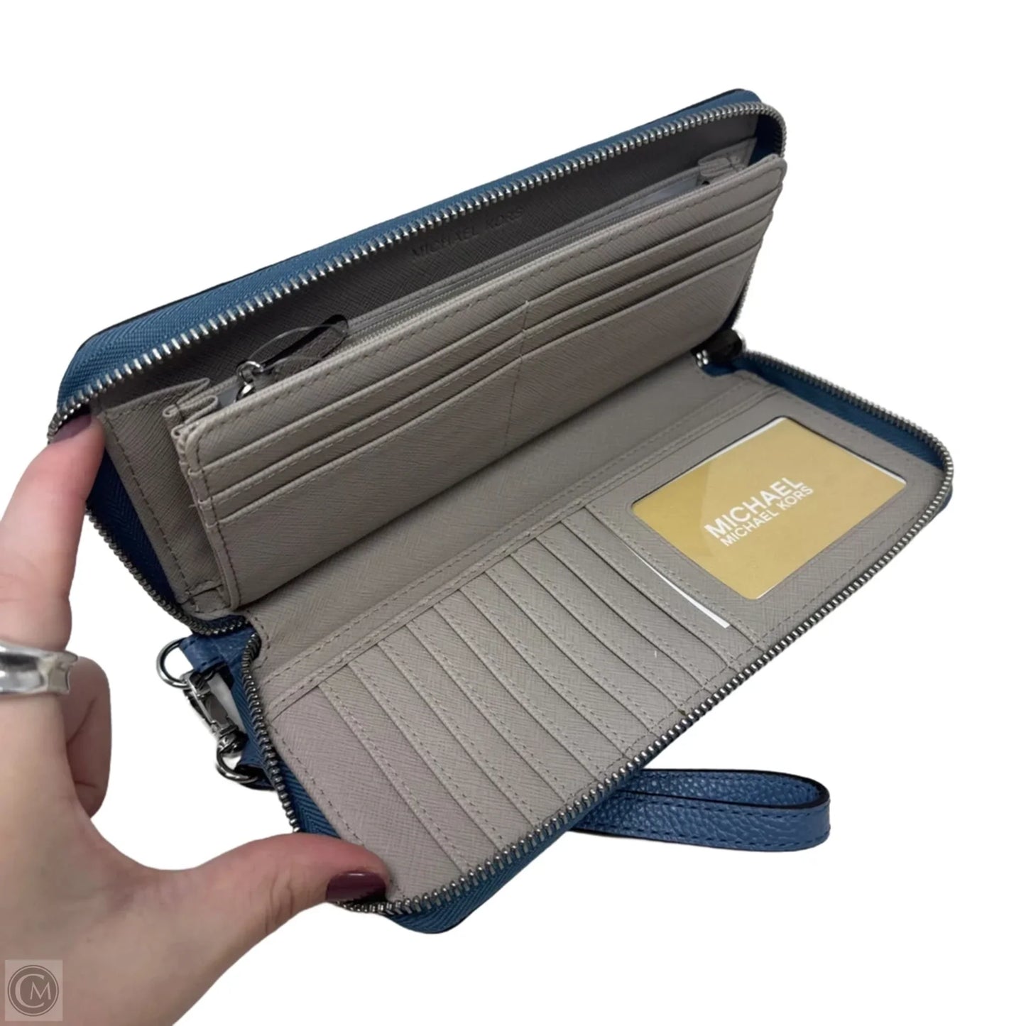 Mercer Travel Continental Wallet Wristlet Designer By Michael Kors, Size: Medium