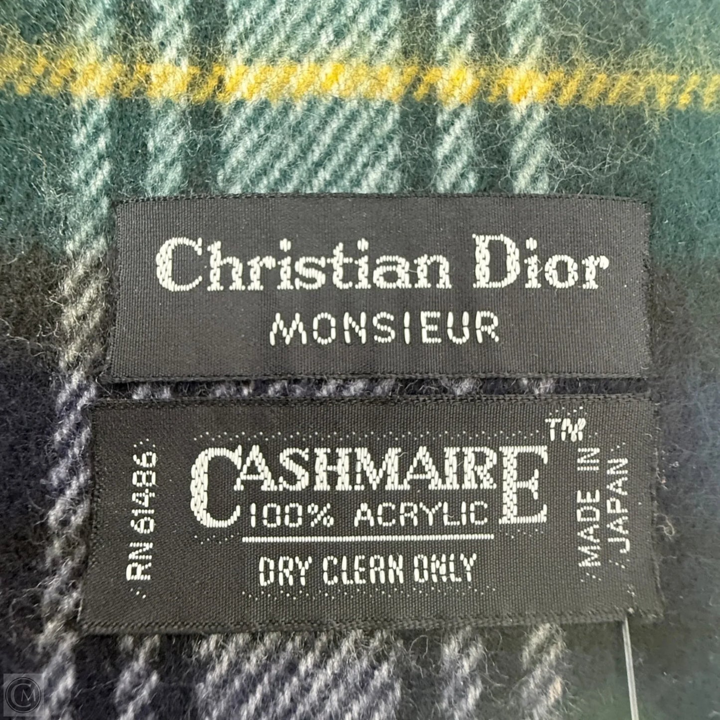 Cashmaire (Acrylic) Scarf Luxury Designer By Christian Dior Monsieur