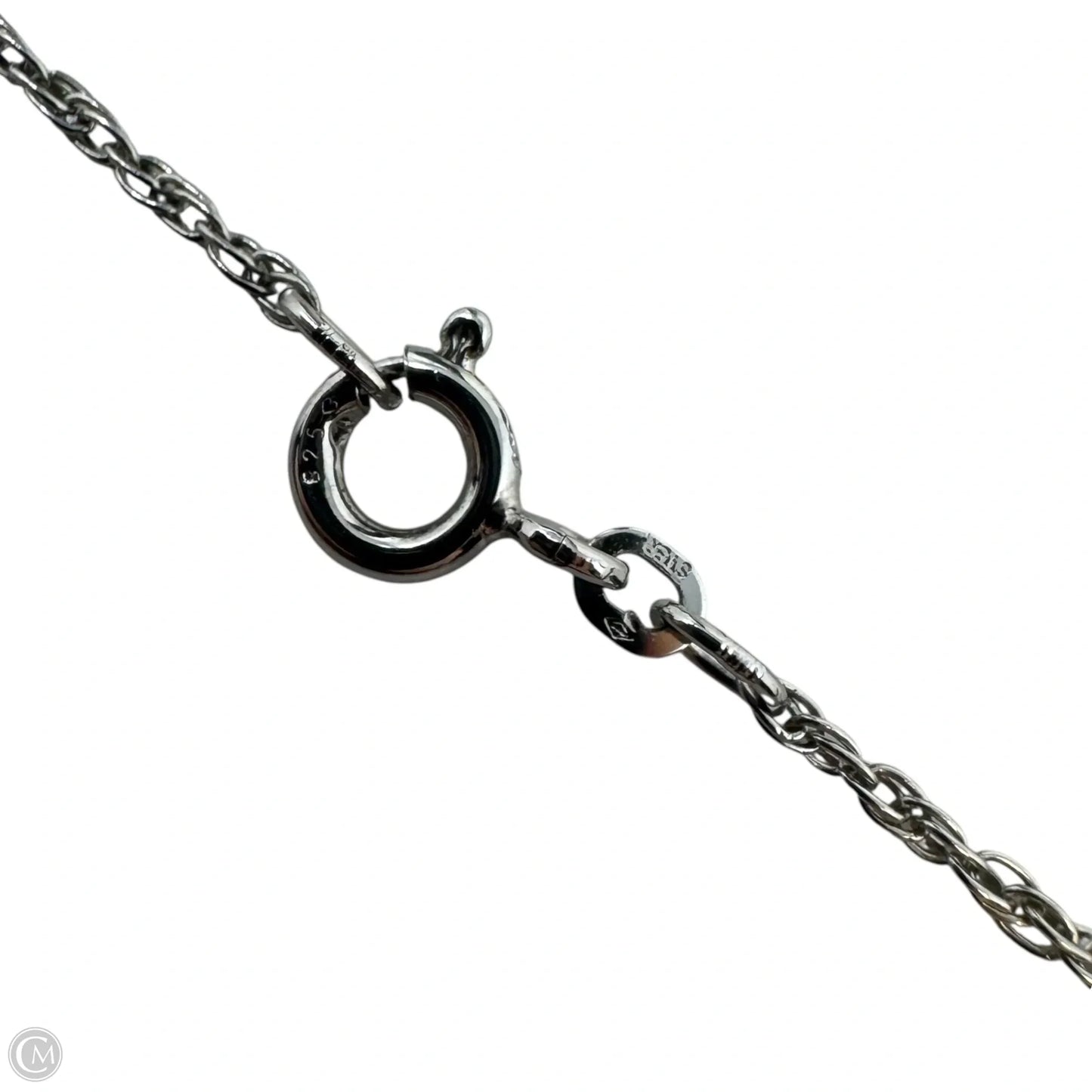 Glass Pendant Necklace Sterling Silver