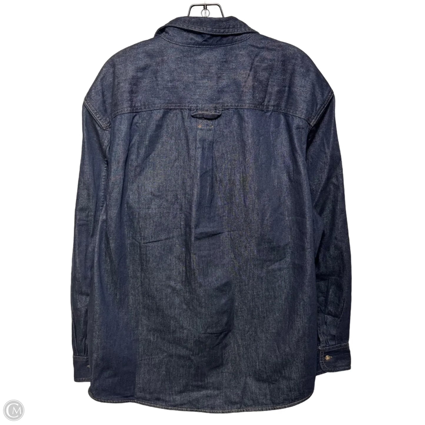 Jacket Shirt By Gap In Blue Denim, Size: Xl
