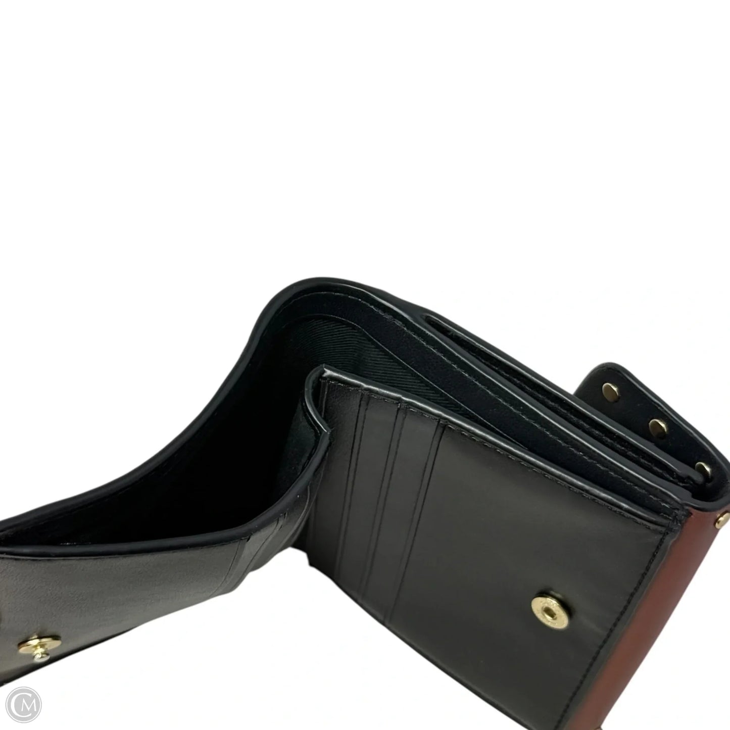 Georgie Small Wallet In Colorblock Signature Canvas with Rivets Designer By Coach, Size: Medium