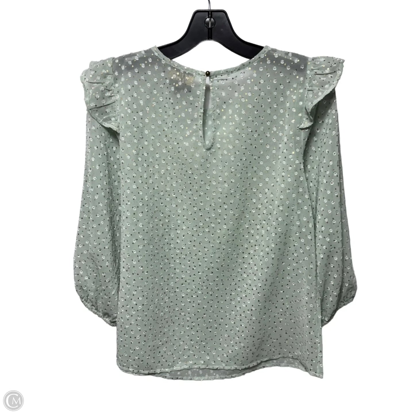 Top Long Sleeve By W5 In Green, Size: S