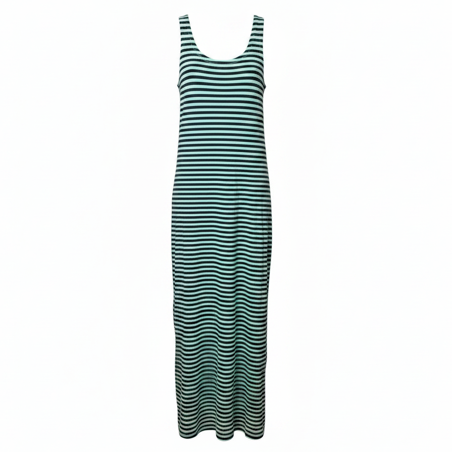 Maxi Tank Dress By Sail To Sable In Striped Pattern, Size: L