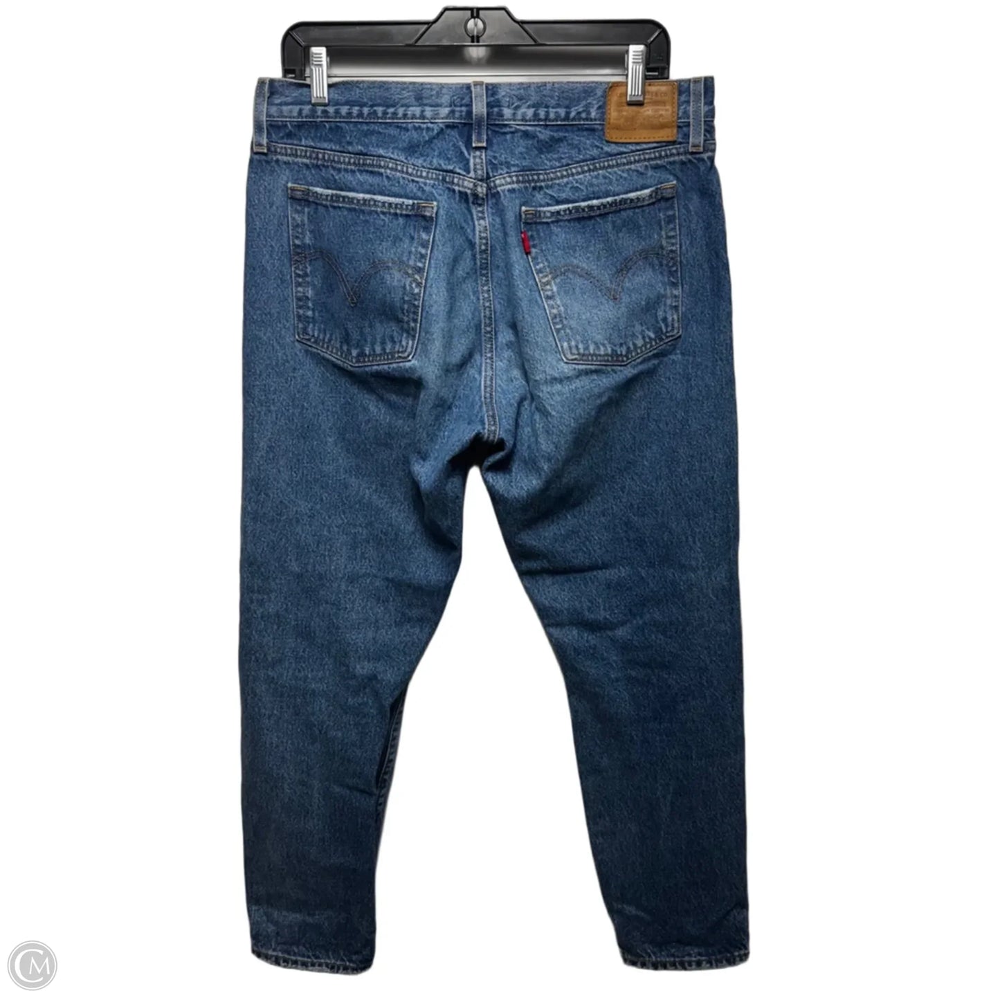 Wedgie Jeans Straight By Levis In Blue Denim, Size: 12/31