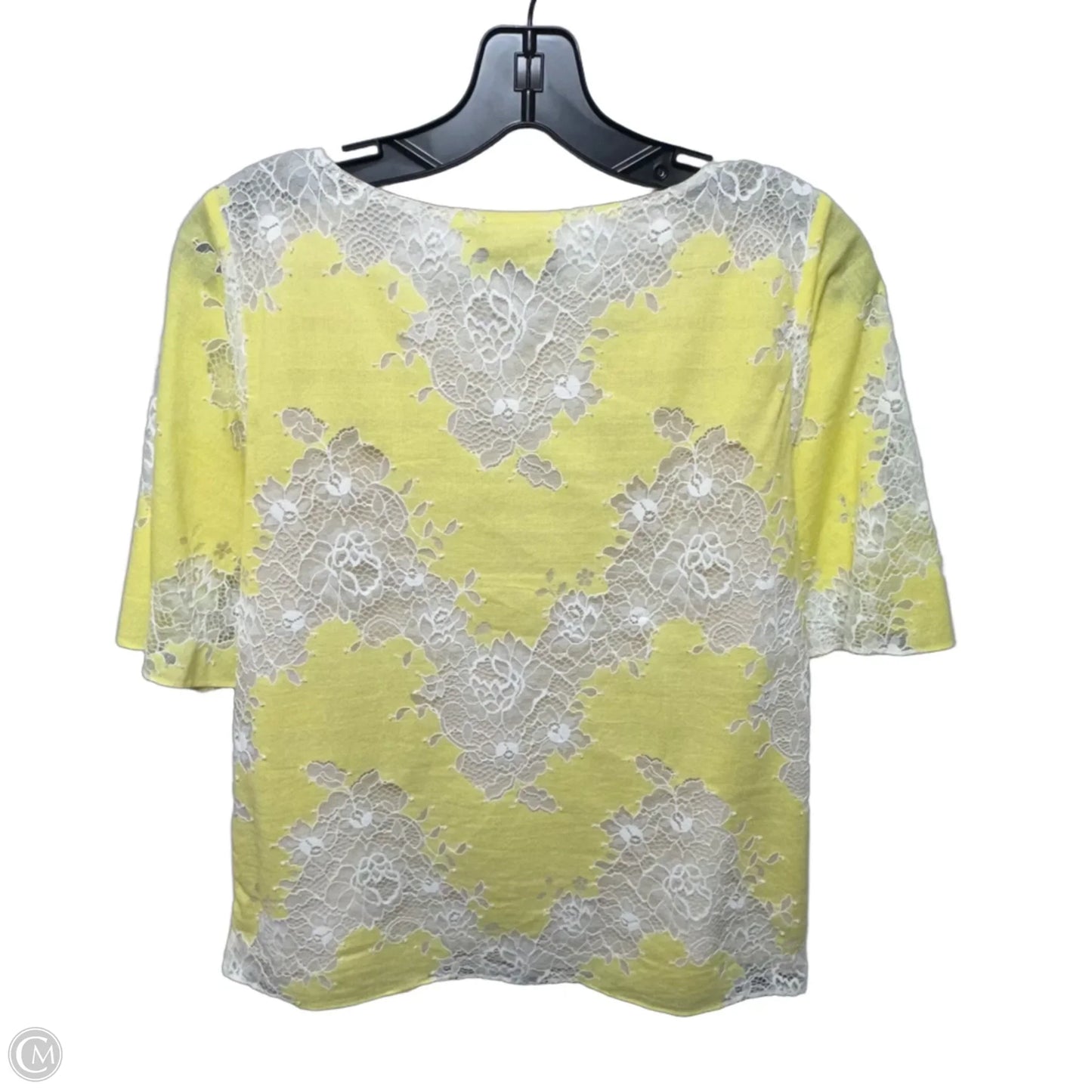 Top Short Sleeve By Matison Stone In Yellow, Size: XS