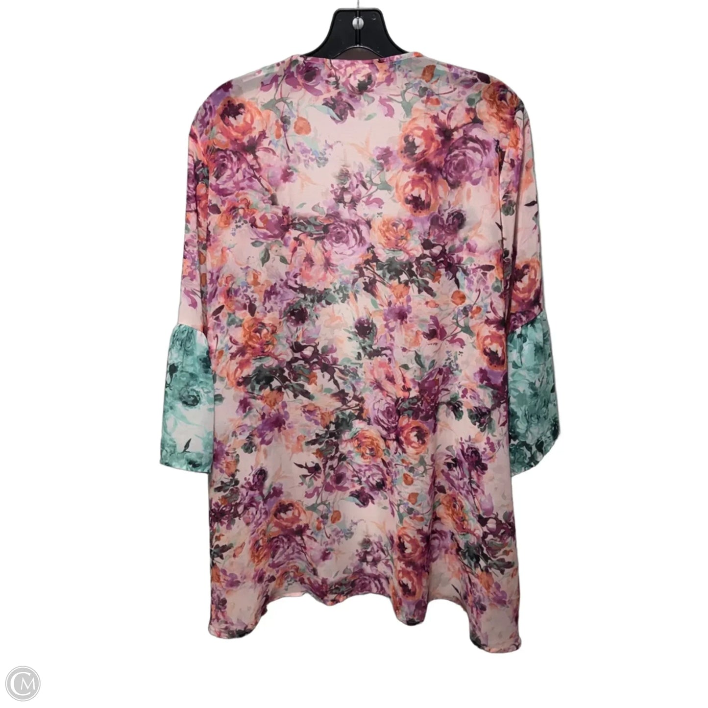Kimono By Style And Company In Floral Print, Size: 1x