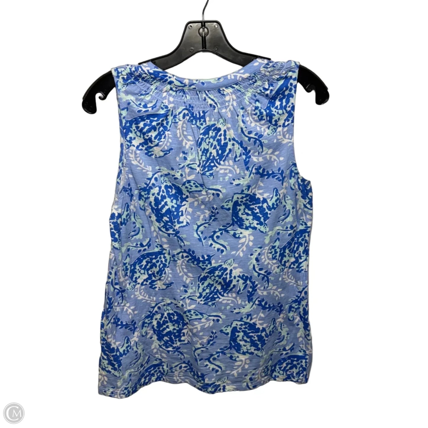 Top Sleeveless Designer By Lilly Pulitzer In Blue & White, Size: S