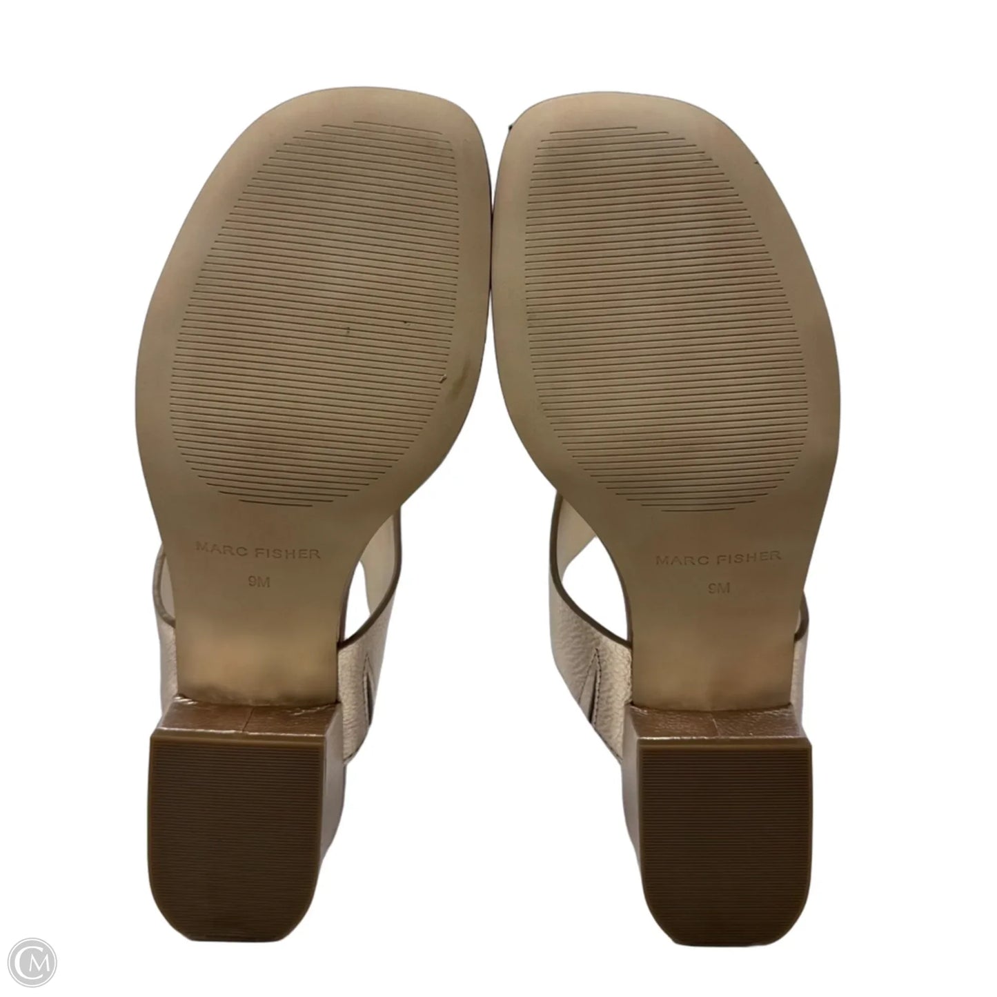 Veva Scalloped Thong Sandals By Marc Fisher In Rose Gold, Size: 9
