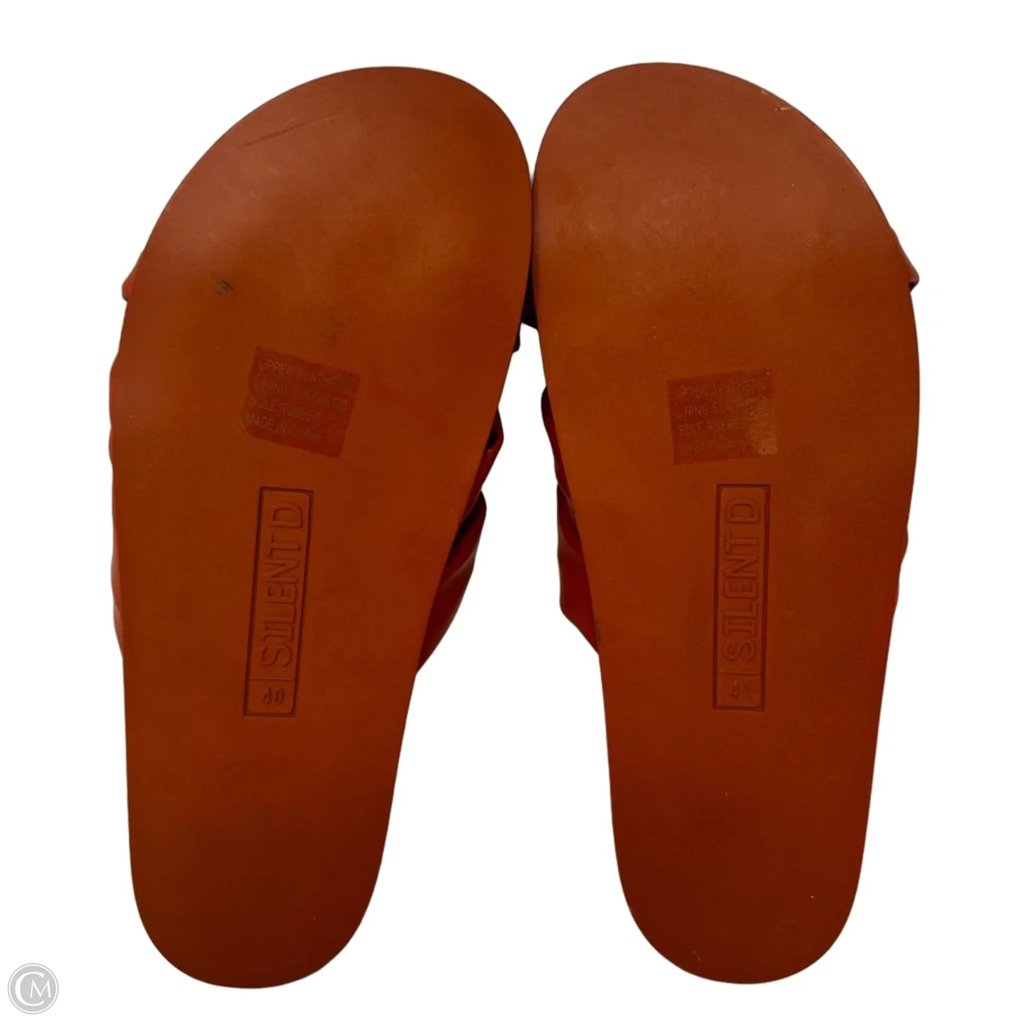 Helena Slide Sandals Flats By Silent D In Orange, Size: 9 (40)