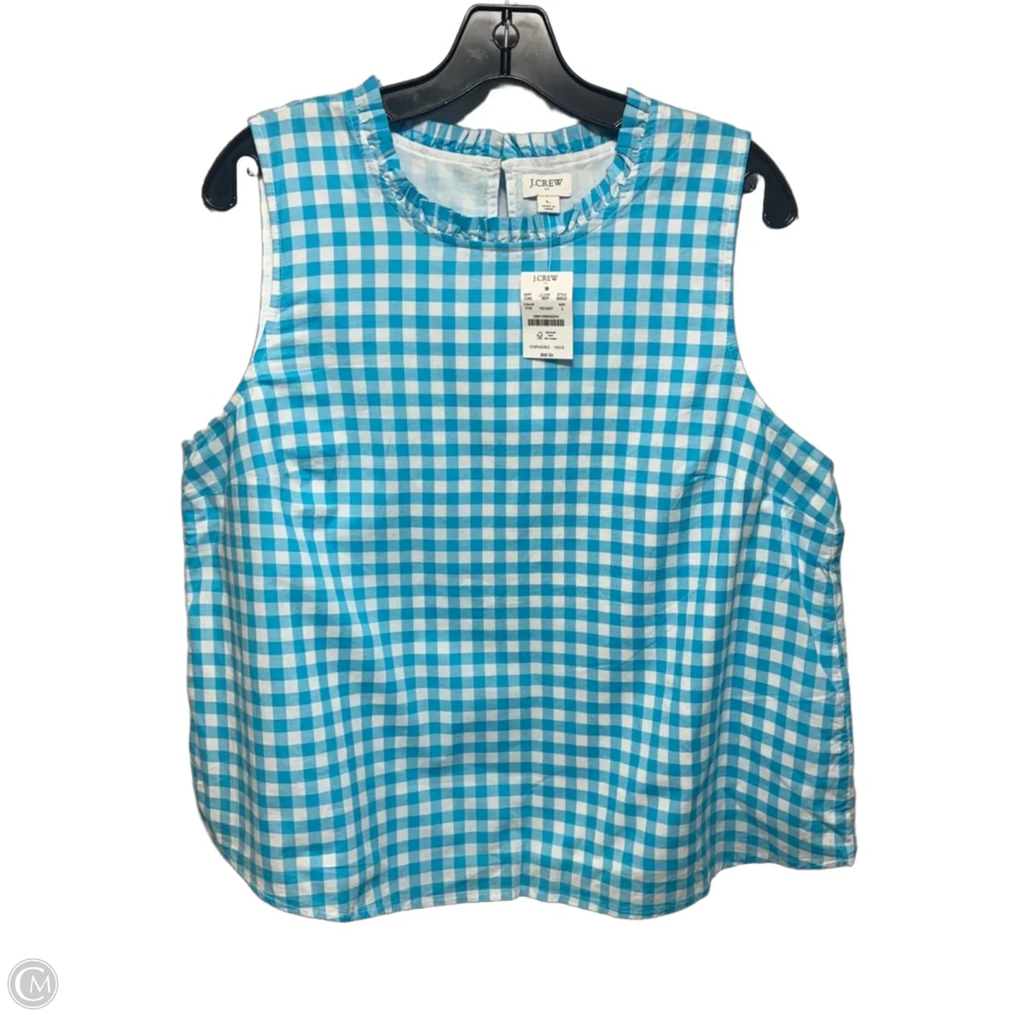 Top Sleeveless By J. Crew In Checkered Pattern, Size: L