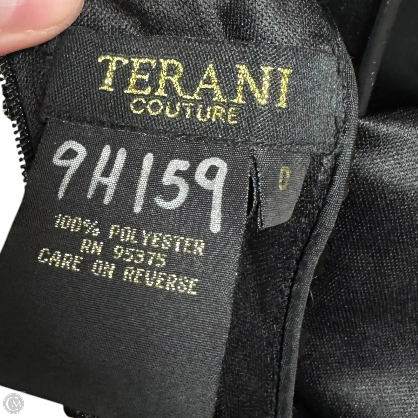 Halter Neck Sequin Cocktail Dress By Terani Couture In Black & Silver, Size: 0