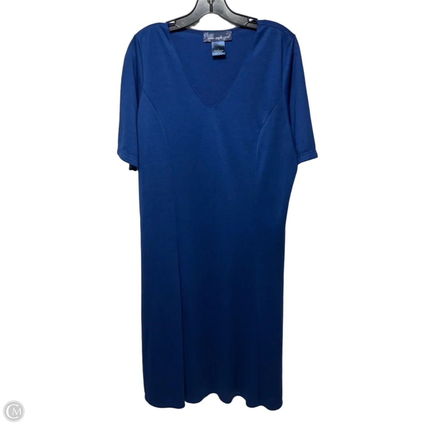 Dress Casual Midi By Susan Graver In Blue, Size: L
